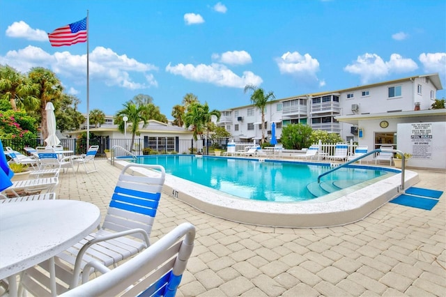 view of pool with a patio