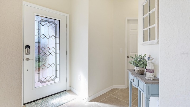 view of tiled entryway