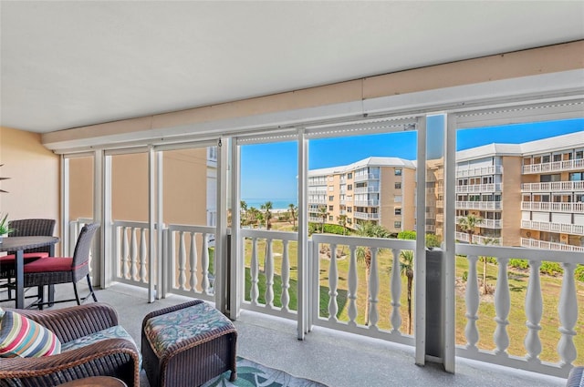 view of sunroom