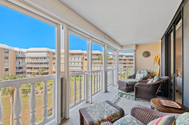 view of sunroom