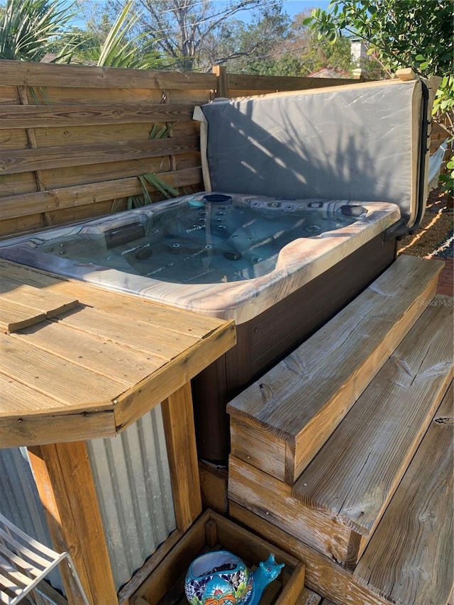 2375 Riverwood Pines Dr, Sarasota, FL 34231 - exterior details with a jacuzzi