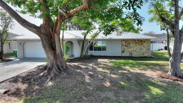 ranch-style house with a garage