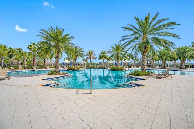 5821 Hevena Ct, Palmetto, FL 34221 - community pool with a patio area