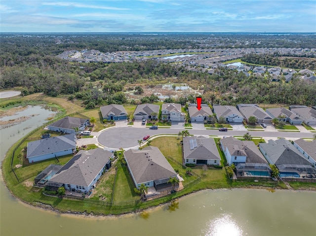 5821 Hevena Ct, Palmetto, FL 34221 - aerial perspective of suburban area with a nearby body of water