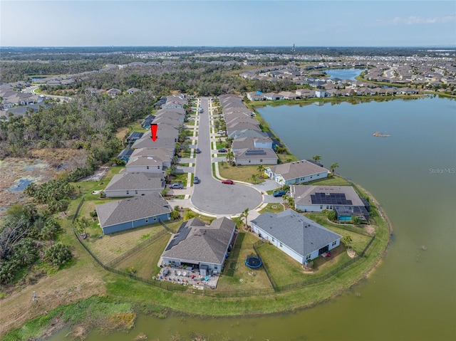 5821 Hevena Ct, Palmetto, FL 34221 - aerial view of property's location featuring nearby suburban area and a large body of water