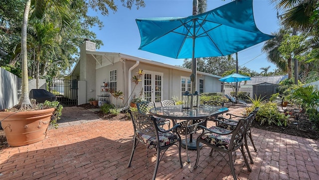 view of patio with french doors