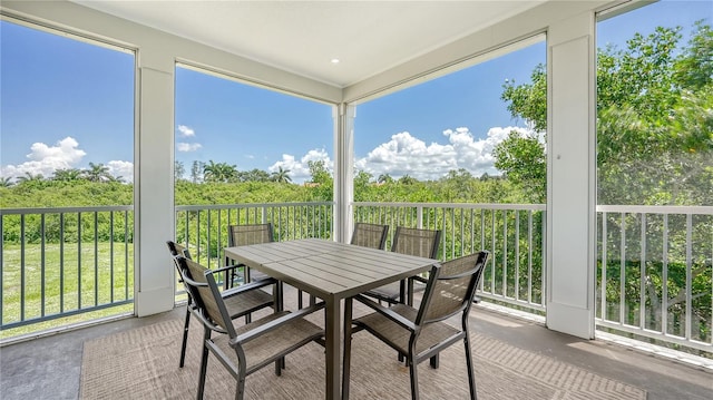 sunroom / solarium with plenty of natural light