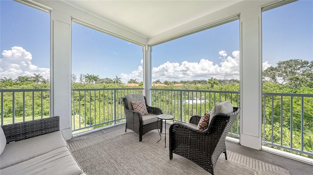 view of sunroom