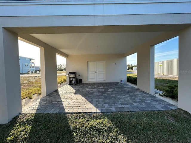 view of patio / terrace featuring grilling area