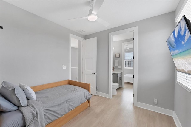 4207 Marina View Way, Cortez, FL 34215 - bedroom with light wood finished floors and ceiling fan