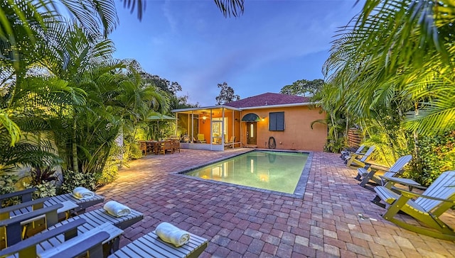 view of pool featuring a patio area