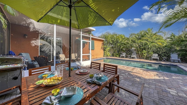 view of pool with a patio area