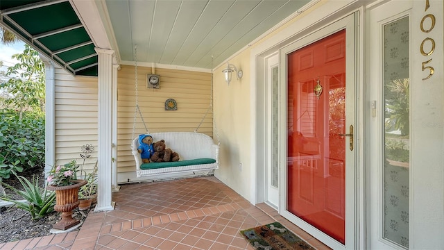 view of doorway to property