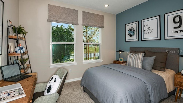 view of carpeted bedroom