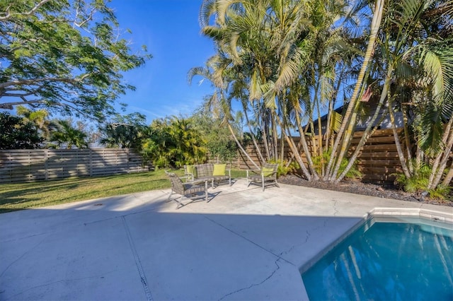 view of pool with a patio