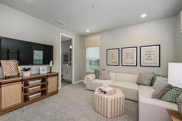 view of carpeted living room