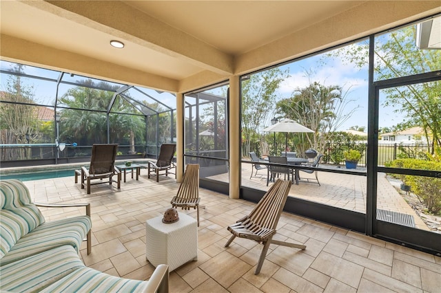 sunroom featuring plenty of natural light