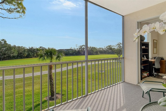 view of sunroom