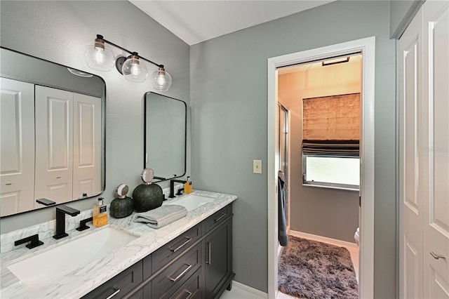 bathroom with vanity