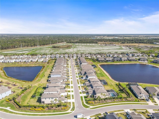 8609 Evening Dr, Sarasota, FL 34241 - aerial view with a water view and a residential view