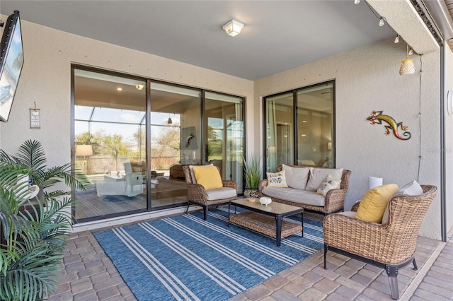 view of patio featuring outdoor lounge area