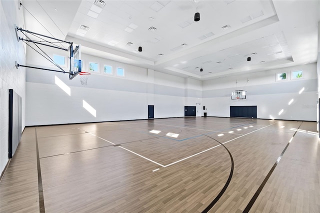 view of sport court with a wealth of natural light