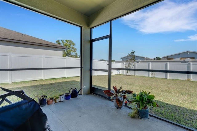 view of sunroom / solarium