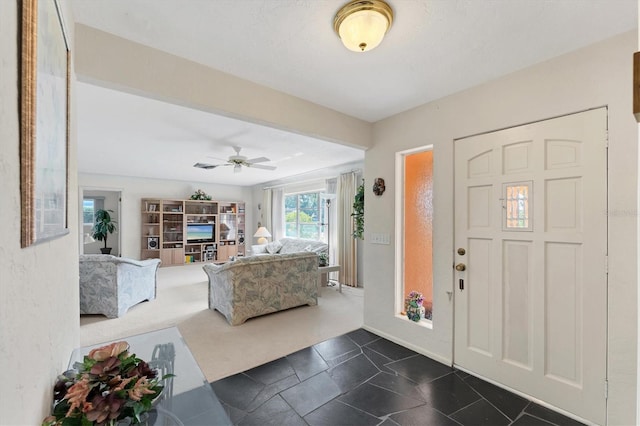 view of carpeted entryway