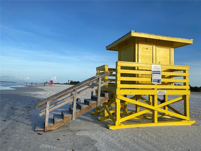 exterior space featuring a water view