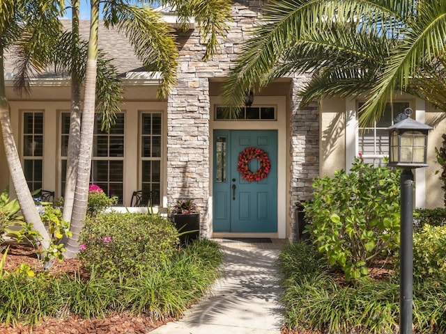 view of doorway to property