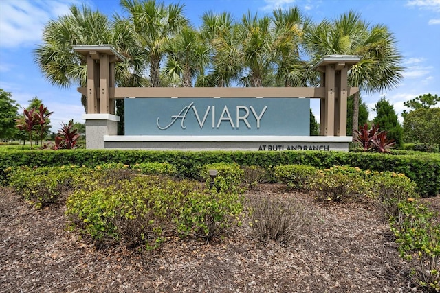 view of community sign