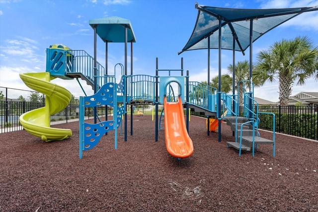 view of jungle gym