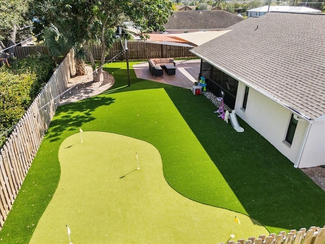 exterior space featuring outdoor lounge area