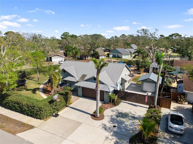 bird's eye view with a residential view