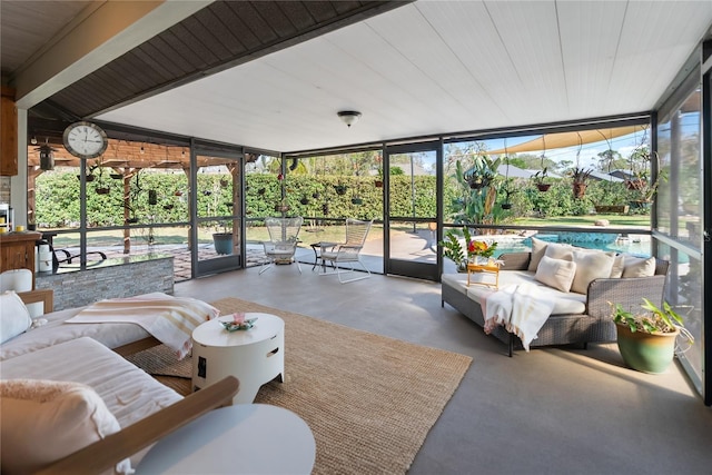 view of sunroom / solarium