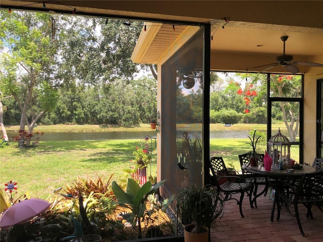 15207 17th Ave E, Bradenton, FL 34212 - sunroom featuring a water view and view of scattered trees