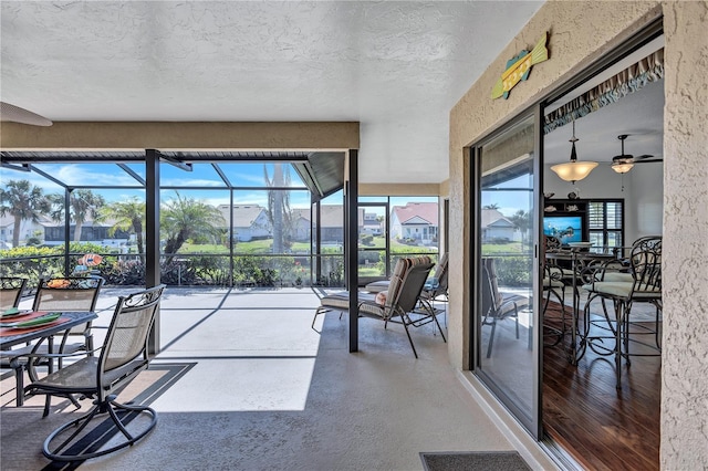 sunroom / solarium with a wealth of natural light