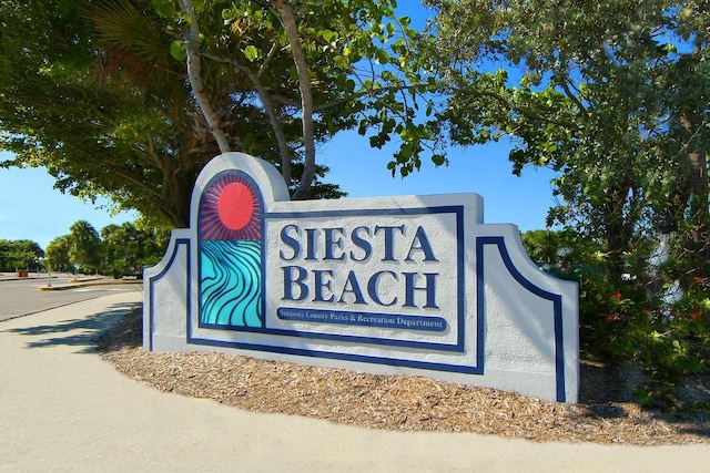 view of community sign