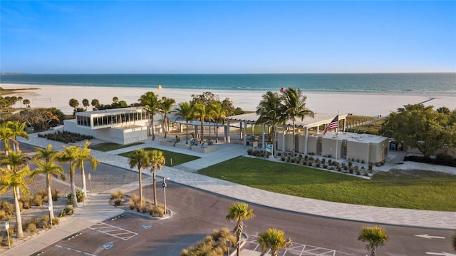 5618 Monte Rosso Rd, Sarasota, FL 34243 - exterior space with a water view and a beach view