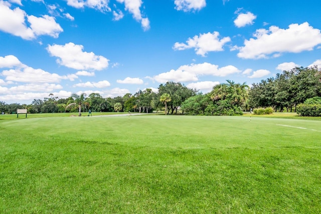 surrounding community featuring a lawn