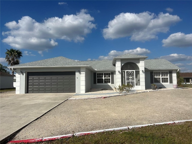 view of front of home featuring a garage