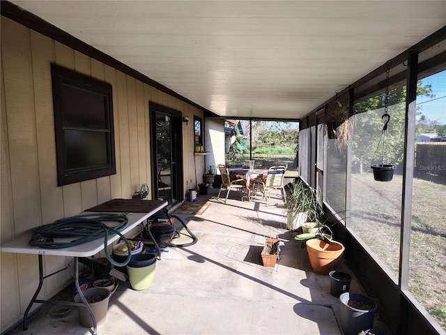 view of sunroom