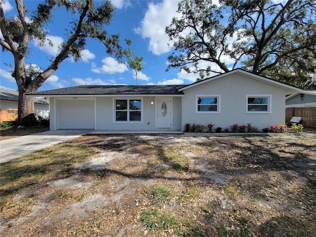 ranch-style house with a garage