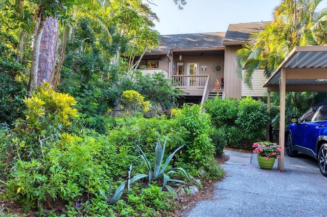 exterior space featuring a deck