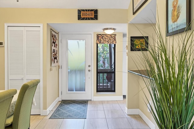 view of tiled foyer