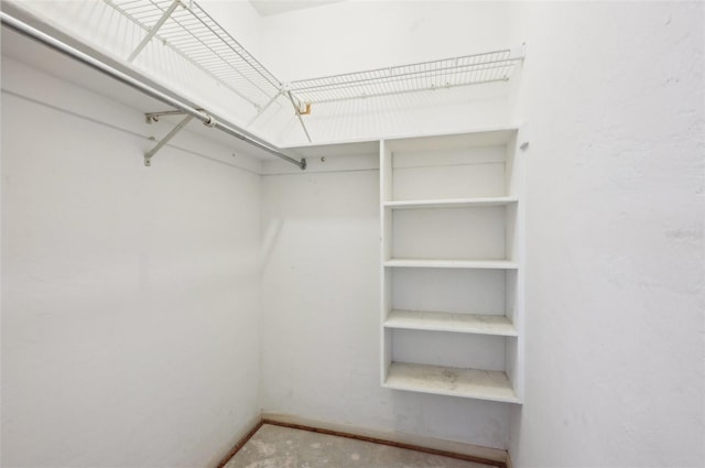 view of walk in closet