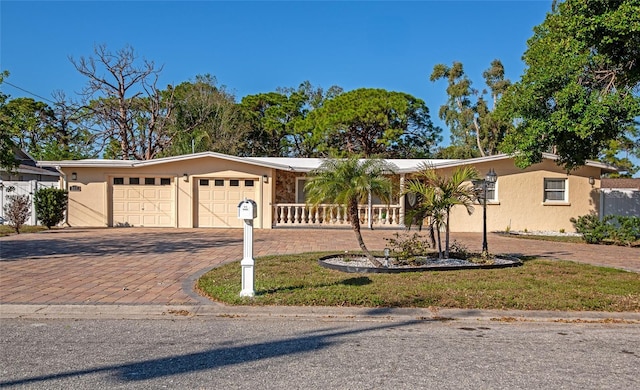 view of front of home featuring a garage