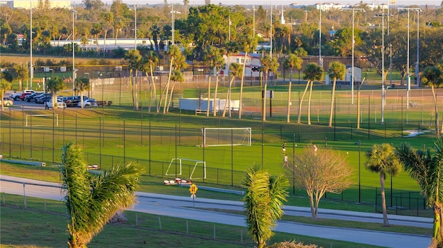 surrounding community featuring fence