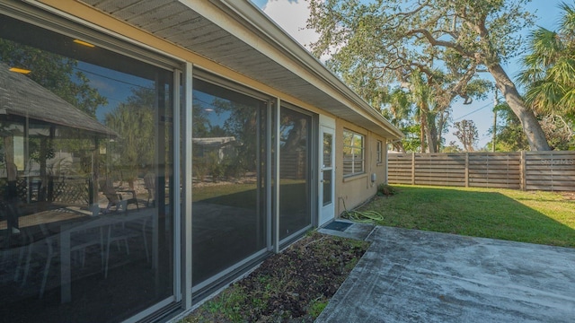 view of yard with a patio