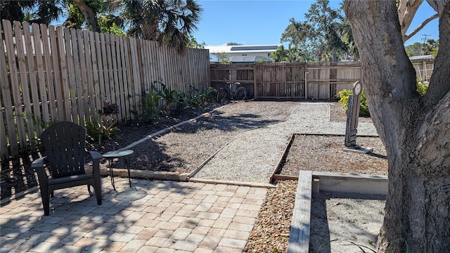 view of patio featuring a fenced backyard